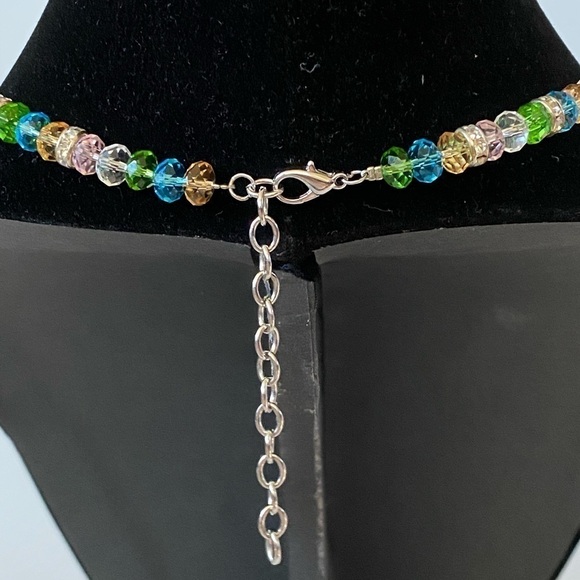 Necklace Faceted Crystal Rhinestone Beads 
17.5”+ 3” Jewelry - Picture 7 of 7